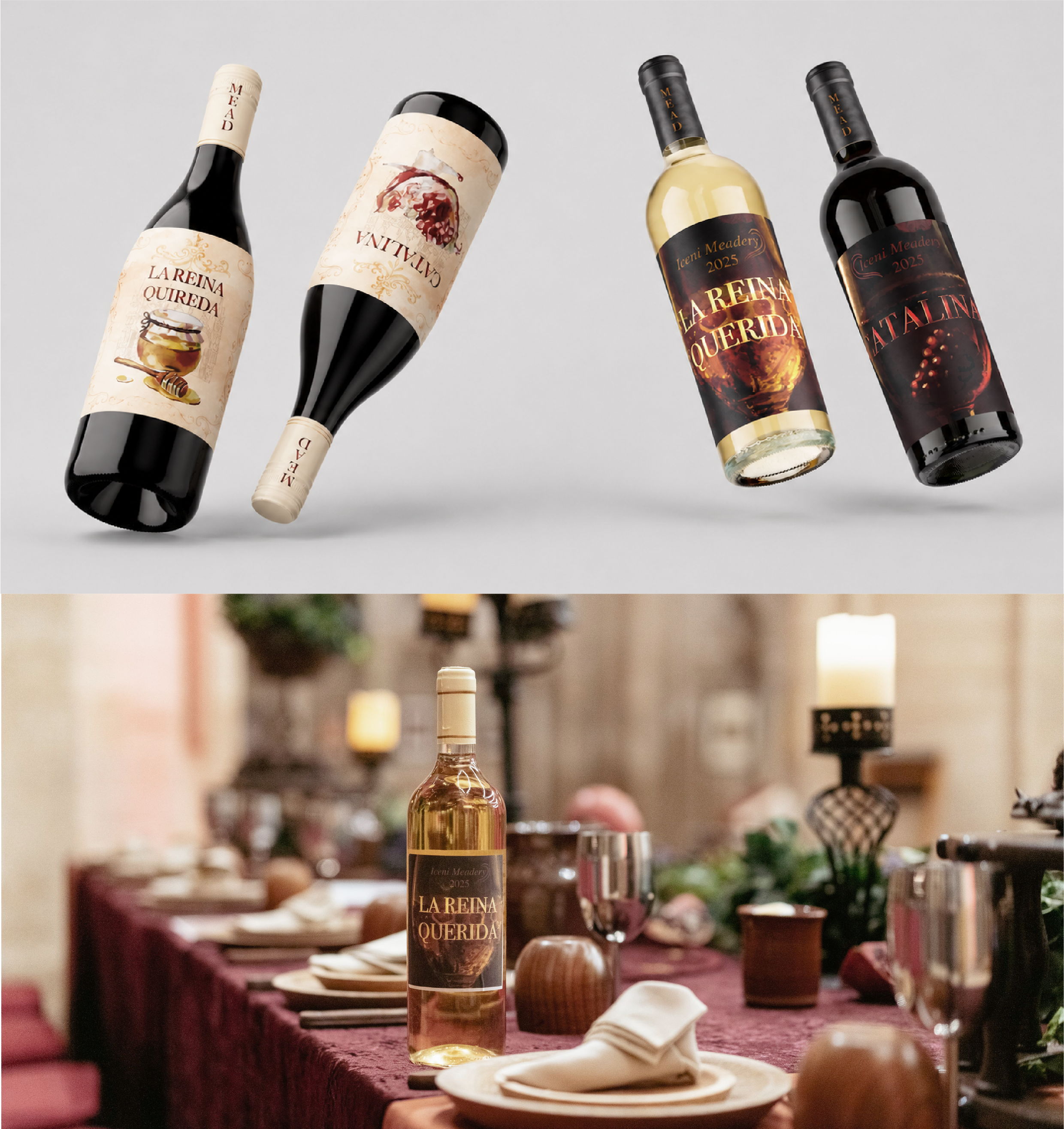 Katharine of Aragon mead label design cover